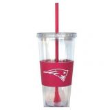 22oz NFL Patriots Tumbler with Straw