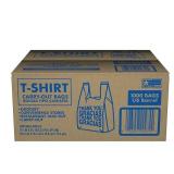 1,000ct T-Shirt Carry-Out Bags 11.5x6.5x22in