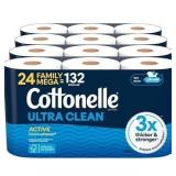 24 Family Mega Rolls Cottonelle Toilet Paper