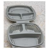 180ct Sabert Hinged Containers 9x9in