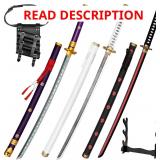 3pc Zoro Bamboo Cosplay Swords, 41in