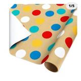 8pc Wrapping Paper Polka-dot