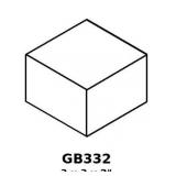 100ct Two-Piece Lock Corner Boxes 3x3x2in