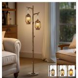 68in Rustic Tree Trunk Floor Lamp, Dimmable