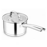 2qt Vesteel Saucepan w/Lid, Stainless Steel