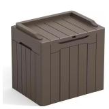 32 Gal. Mecha Style Brown Polyresin Deck Box