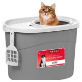 Cat Litter Box w/Lid & Scoop 20.5x11.5x14.3in