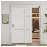 60x80 Bypass Sliding Closet Door, 5-Panel