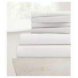 6pc Premium White Sheet Set Queen
