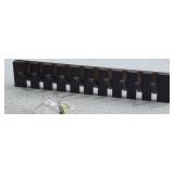 27x6x1in Wood Mounted Coat Rack