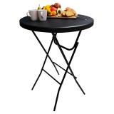 32in Plastic Folding Bar Table (Black)