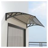 32x40in Window Awning Canopy Brown