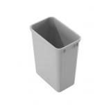 9gal Dowell Plastic Trash Can, Grey
