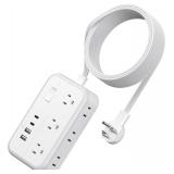 15ft Extension Cord Power Strip 6 Outlets