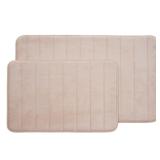 2pc Memory Foam Bath Mats 32x20 and 24x17in