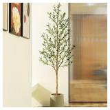 DR.Planzen 7ft Artificial Olive Tree in Pot