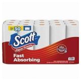 30 Rolls Scott Double Roll Paper Towels