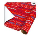 8pc Wrapping Paper Happy Birthday