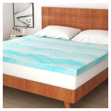 3in Queen Gel Memory Foam Topper Blue