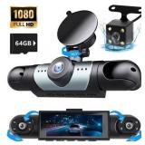 4-Channel Dash Cam 1080P Front/Rear