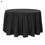 4pk Circular Black Tablecloth, Unknown Size