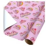 2pk American Greetings Pink Barbie Wrapping Paper