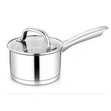 1qt Vesteel Saucepan w/Lid, Stainless Steel