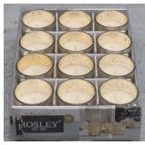 12pk Speckled Glass Votive Candles Unscented
