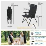 ARURU Outdoor Adjustable Recliner 19.9x18.9x37.8in