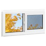 Vinyl Slide Basement Window 32x16in