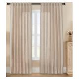 2pc Linen Curtains 8ftx39in