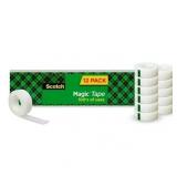 Scotch Magic Tape, Invisible, 12 Rolls
