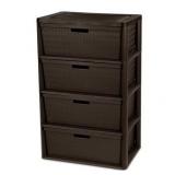 Sterilite 4-Drawer Tower 15x21x33.25in