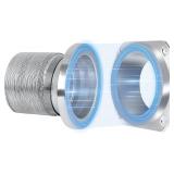 5.7x4.1x39.3in Dryer Vent Kit Duct & clamps