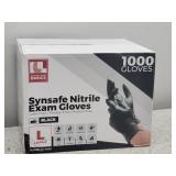 1000ct LG SynSafe Nitrile Gloves Black