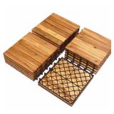 27pc Acacia Wood Deck Tile 12x12in