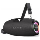 120W ZEALOT S78 BT Speaker, IPX6, LED 16.1x7.2in