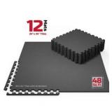 12pk FitRx Pro Mat Foam Tiles 24x24in