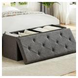 43in Gianna Folding Storage Ottoman Bench
