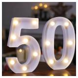 2pc Birthday LED Light Up Numbers 5.5x8.5in