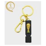 6pk Fifa World Cup Whistle Keychain 2.2in