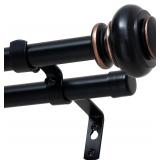 16-137in Double Curtain Rods