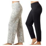 2pk Ladies Sleep Pant Black/Zebra Large Hue