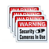 4pk Video Surveillance in Use Sign 10x14in
