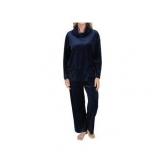 2pc Womens Velour Cowl Neck Sleep Set 3X Purple