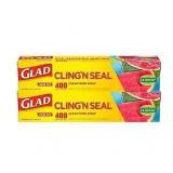 2pk Glad Cling' N Seal Plastic Wrap 400sqft Each