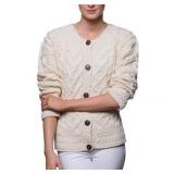 Button Up Cardigan Woman XXL Aran Woollen Mills