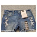 Kids XL Floral Denim Jorts
