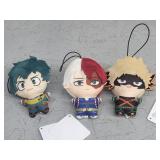 3pk My Hero Academia Mini Plush 4in