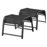 2pc Outdoor Ottoman 21x16.5x15.5in